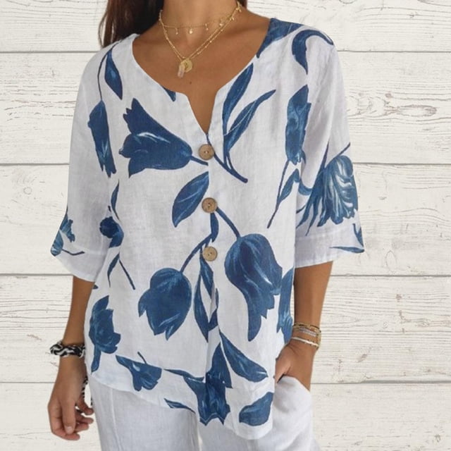 Qertyioot Hauts d'Été Solides pour Femmes Basiques Décontractés Tendance Manches Courtes T-Shirts Col Rond T-Shirts Mode