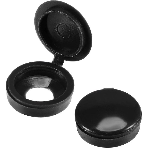 Tapas de plástico YONGSHENG para tornillos con bisagras arandela a presión 5 mm color negro paquete de 100