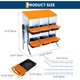 thumbnail image 3 of Orange 6 - hole chicken nesting boxes con legs y roll - away design, lid cover - durable poultry laying box para hens, 3 of 5