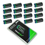 16 Pack EdisonBright type 16340 EBR65 rechargeable CR123A RCR123A 3.7v protected li-ion batteries