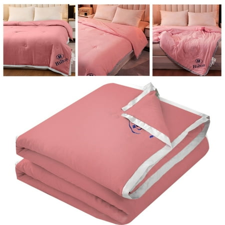 Weighted Blankets Comforter Double Cold Tech Fabric Blanket For Night Sweats Hot Sleepers Soft Breathable Silk Smooth Lightweight Grey Summer Comforter Queen