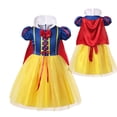 thumbnail image 3 of Disney disfraz de princesa Blancanieves para niña, manga abullonada con capa, vestido de Halloween para fiesta, vestidos de cumpleaños para niña de 2 a 8 años, 3 of 5