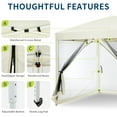thumbnail image 6 of Huisuilinss Pop-Up Canopy Tent,Outdoor Screen Tent,Waterproof UV Protected Sun Shelter With Removable Mosquito Netting & Zipper Doors & Wheeled Carry Bag For Camping Backyard Picnic Events, 6 of 8