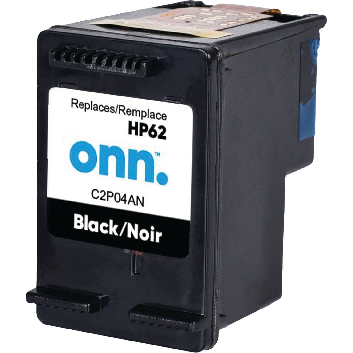 onn. Cartouche d'encre Noire remanufacturée HP 62, (360229722)