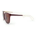 thumbnail image 3 of Womens Retro Oversized Horn Rim Cat Eye Fashion Sunglasses Burgundy Gold - Brown, 3 of 4