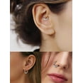thumbnail image 6 of QQTDFG 16G Titanium/Stainless Steel Segment Nose Ring Hoop Earring Septum Ring Piercing-Stainless Steel-Gold (1.2*8mm), 6 of 9