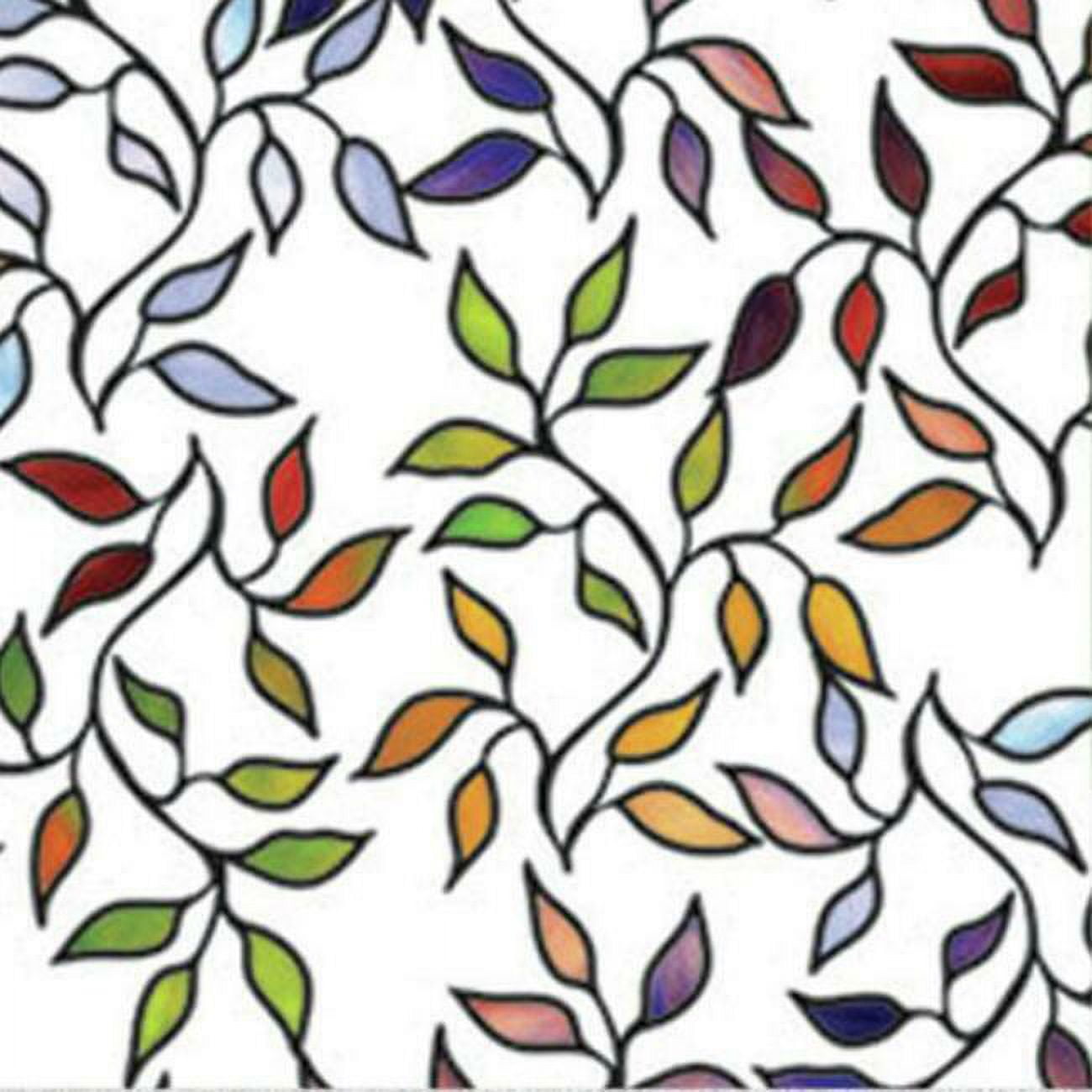 (2 pack) RoomMates 74" x 24" Functional Autumn Leaves Privacy, Decorative Window Film