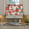 thumbnail image 5 of Fruit Red Cartoon Strawberry Kitchen Curtains 36 inch Short Tier Curtains for Small Windows Half Window Treatments for Bathroom Kitchen Bedroom 2 Panels, 5 of 6