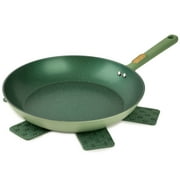 Thyme & Table 12.5" Non-Stick Fry Pan - Green, Granite Collection