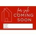 thumbnail image 5 of Coming Soon Real Estate Sign for Home  12 x 18 Yard Sign with H Frame Stake Home Double Sided Open House Realtor For Sale by Owner Red White Minimalist Modern, 5 of 5