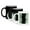Multicolor, variant on 3drose, Green Accent Black and White Square Tiled Ceramic, 11oz Two-tone Green Mug