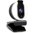 thumbnail image 2 of N680E 1080P Webcam with Ring Light, Privacy Cover and Dual Microphone, Advanced Auto-, Adjustable Brightness, Streaming Web Camera for Zoom Skype Facetime, PC  Laptop Desktop, 2 of 10