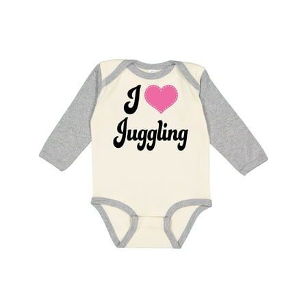 

Inktastic I Love Juggling Gift Baby Girl Long Sleeve Bodysuit