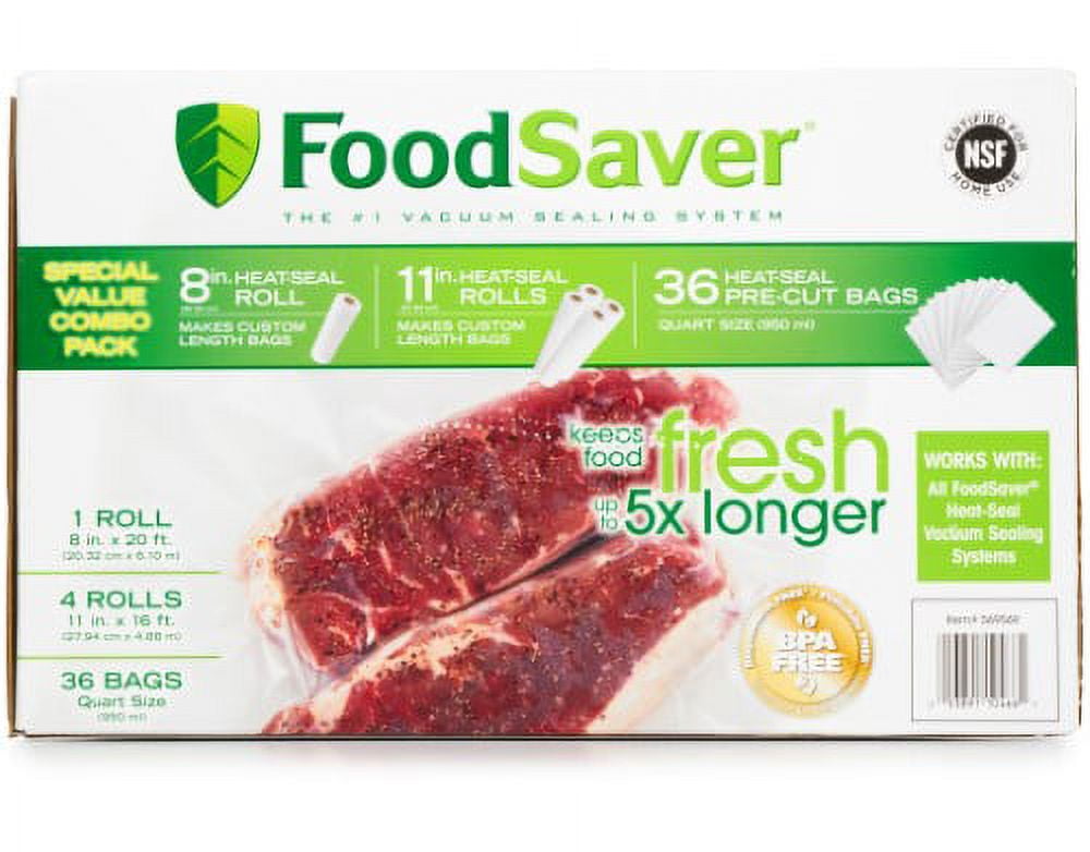 FoodSaver FSFSBF0526-P00 8 in. x 20 ft. FoodSaver Roll - 2 Pack