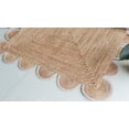 thumbnail image 6 of Chouhan Rugs Natural Jute White Scalloped Rug Bohemian Rug Decor Rug Handwoven Rug Custom Rug Decorative Rug, 6 of 6