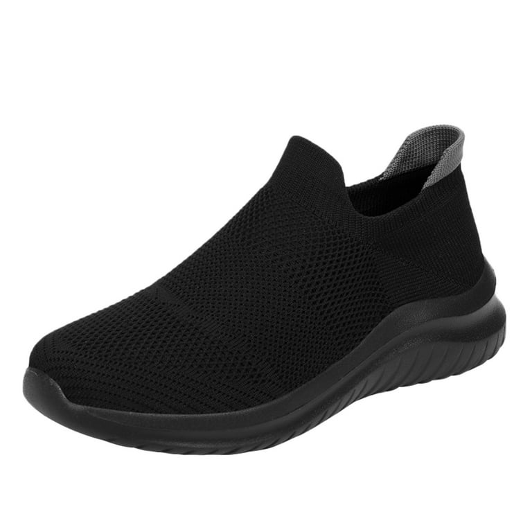 NECHOLOGY Running Sneakers for Men Narrow Men s Lace up Breathable Fashion Men s Sports Mens Walking Shoe Sock Sneakers Black 9