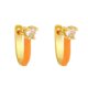 thumbnail image 4 of New Neon Color Enamel Hoop Earring Love Heart Shape Zirconia--Yellow|Model code6435 Yellow, 4 of 4