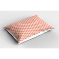 thumbnail image 2 of Ambesonne Checkered Pillow Sham 2 Pack, Abstract Tartan Ornaments, 30"x20", Coral and Pale Yellow, 2 of 3