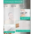 thumbnail image 4 of No Hook Shower Curtain with Snap in Liner, Fall Pumpkin Flowers Leaves Vintage Burlap Hotel Shower Curtains for Bathroom, Washable Shower Curtain Liner Set with Mesh Top Window, 54"x78", 4 of 6