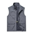 thumbnail image 2 of Dovford Men Full-Zip Lightweight Softshell Vest Quick Dry Outdoor Casual Multi Pocket Fishing Vests Sleeveless Jacket for Hiking Golf, 2 of 3