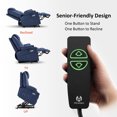 thumbnail image 4 of MCombo Small-Wide Power Lift Recliner Chair Sofa with Massage and Heat for Short Elderly, Cup Holders, USB&Type C Ports, Side Pockets, Faux Leather (Blue, Small-Wide), 4 of 10