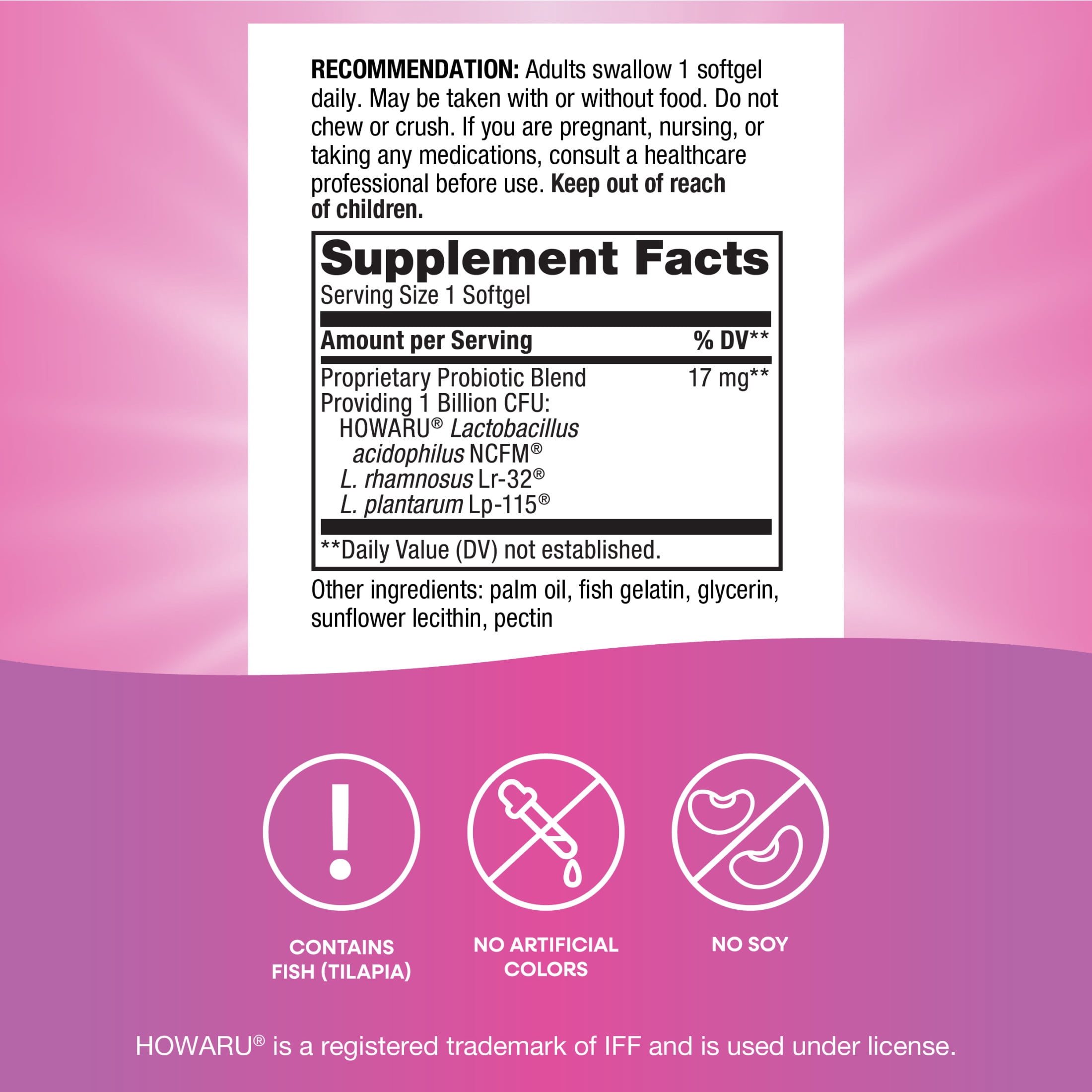 Nature's Way Pearls Women's Probiotic Softgels, Supports Women's & Digestive Health*, 30 Count