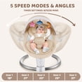 thumbnail image 5 of HARPPA Electric Baby Swing, Infant Swing with Remote Control, 5 Sway Speeds, Khaki, 5 of 9