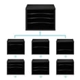 thumbnail image 7 of FITUEYES Wood Desktop Workspace Organizers with file storage 4-tier Black, 7 of 7