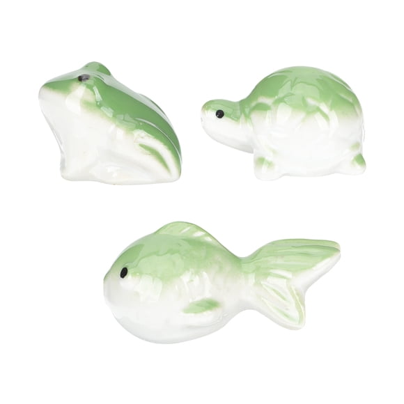 3Pcs Ceramic Aquarium Decor Fish Tank Ornament Ceramic Floating Turtle Frogs Gold Fish Decors