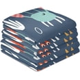 thumbnail image 5 of Colorful Sea Crabs Tea Towels Set of 6 Summer Holidays Kitchen Dish Cloth with Hanging Loop, 18"x28"Lint-Free Absorbent Towel for Kitchen Drying Wiping and Cleaning, 5 of 5
