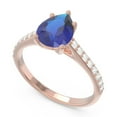 thumbnail image 2 of 2.30 Ct Beautiful Natural Diamond Blue Sapphire Gemstone Engagement Ring for Ladies Solid 18K Rose Gold Size 8 by Diamond-Capitals, 2 of 8