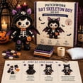 thumbnail image 6 of Patchwork Skeleton Witch Girl DIY Kit, Halloween DIY Patchwork Skeleton Set with 7 Styles Doll Making, Handmade Decor Ornament Gift for Craft Lovers, Beginner Sewing Project (cc7), 6 of 7