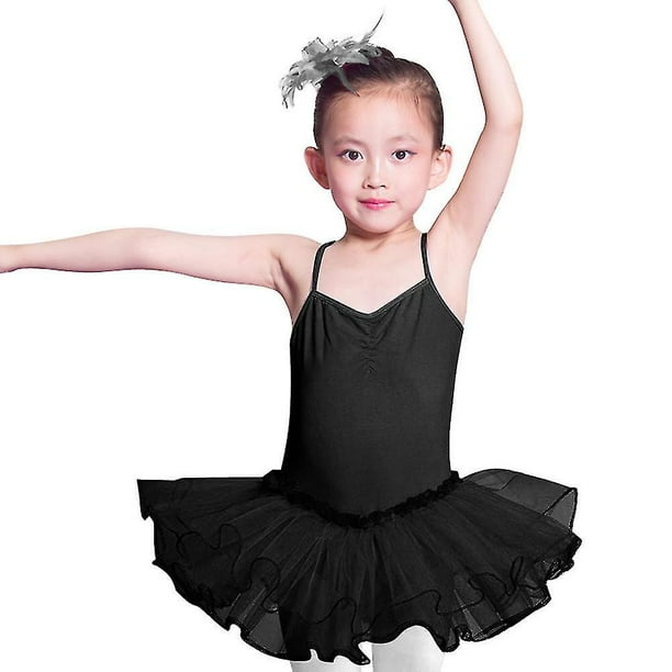 Leotardo de Ballet para niñas, ropa de Ballet, falda de Ballet para niños pequeños, tutú de gimnasia para niños, faldas de tul, traje negro-160 para 8-10 años Computadora Computadora Computadora portátil