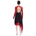 thumbnail image 4 of vastwit Maillot de Ballet en Maille Patchwork Découpé pour Femmes Robe de Danse Fluide Bourgogne m, 4 of 6