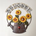 thumbnail image 4 of Gwong Decoración hogareña Girasol, hierro, ornamento, bienvenida, carta, letra, sala, decoración de pared, colgante Gwong 21058869, 4 of 7