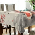 thumbnail image 3 of YAZAOO Square Tablecloth Goldfish with Cherry Pattern Tableclothes, 3 of 9