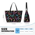 thumbnail image 2 of Yiaed Rainbow Butterflies Print Large Capacity Beach Travel Bag - Waterproof Zipper Vacation Tote for Sandproof Storage, and Camping, 2 of 5