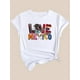 thumbnail image 2 of Camiseta De Mujer De Verano Ligera Básica Para Mochilero, Camping, CaminarLove Mexico Graphic Short Sleeve Sports T-shirt, Round Neck Casual T-shirt Top, Women's ActivewearFather's Day, Mother's Day, 2 of 8