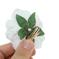 thumbnail image 4 of Unique Bargains 2 Pcs Hair Clip Grace Simulated Flowers Duckbill Clip White, 4 of 5