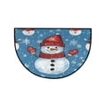 thumbnail image 2 of RICHMJ Christmas Snowman Half Round Doormat - Washable Semi Circle Area Rug -Non Slip Half Moon Rug -Holiday Decor Mat for Indoor Outdoor Bathroom Kitchen Welcome Fireplace Hearth Floor Mat(A), 2 of 7