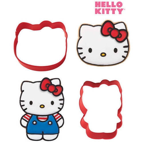 Cortador galletas Hello Kitty Details about   Hello Kitty cookie cutter with stamp 4 pcs set 