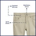 thumbnail image 4 of Educated Uniforms Girls 4-20 Adjustable Waist Skinny Knit School Pant Khaki 5, 4 of 5