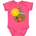 thumbnail image 3 of Inktastic Thanksgiving Turkey, Turkey With Sunflower Boys or Girls Baby Bodysuit, 3 of 5