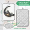 thumbnail image 6 of Yayeee Pot Holders Kitchen Heat Resistant with Pocket 7"x9.8" Cotton Oven Cooking Hot Pads, Moon House, 6 of 7