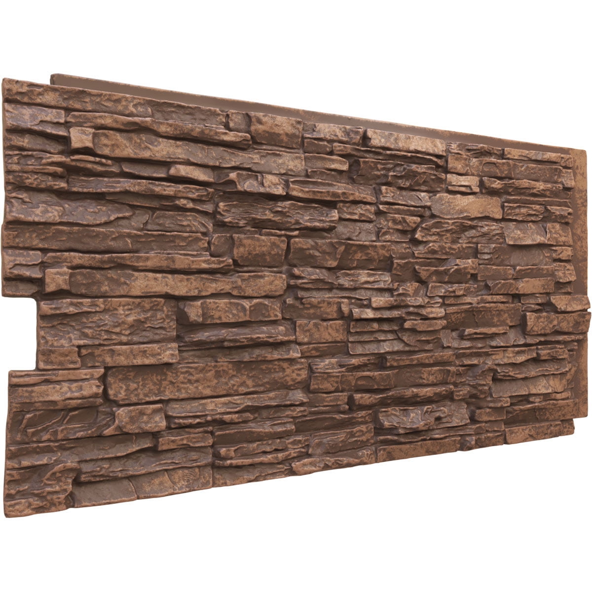 Ekena Millwork 45.75"W x 24.50"H x 1.25"D Canyon Ridge Stacked Stone, StoneWall Faux Stone Siding Panel, Sedona