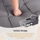 thumbnail image 3 of Sofá cama 3 en 1 plegable para salón – Respaldo ajustable, tapizado en lino, diseño compacto con bolsillo lateral – Perfecto para habitaciones de invitados y ahorro de espacio – Color gris oscuro, 3 of 7