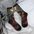 thumbnail image 5 of Pofeuu Banana Leaf Meditating Gorilla Print Crew Socks, Adult Running Hiking Socks for Youth and Adult, 5 of 6