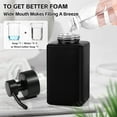 thumbnail image 4 of LZLINGMEI 2Pcs Foaming Soap Dispenser, Foaming Hand Soap Dispenser Set,Refillable Foam Soap Dispenser With Foaming Pump, Labels, Square Foam Soap Hand Dispenser For Bathroom, Kitchen, 4 of 14