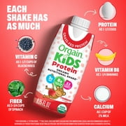 Orgain Organic Kids Nutritional Dairy Protein Shakes, Strawberry, 8.25 Fl Oz, Pack of 12