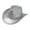Silver, variant on Western Cowboy Hat Retro Cowgirl Hat for Role Playing Festival Pink